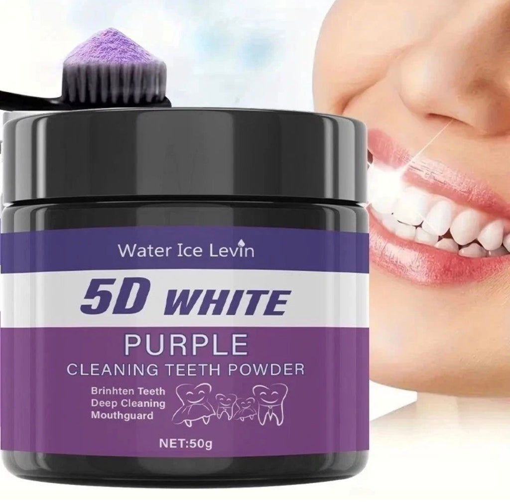 PURPLE TEETH WHITENING POWDER, 50G - DEEP CLEANSING AND Polishing POWDER