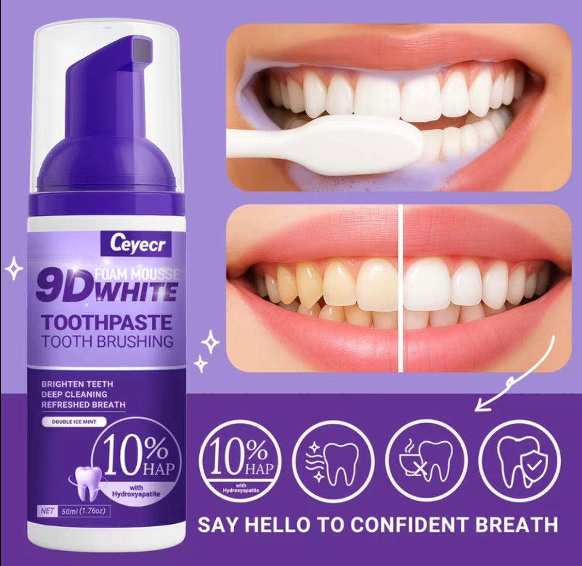 Purple toothpaste