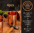 Copper cup x4